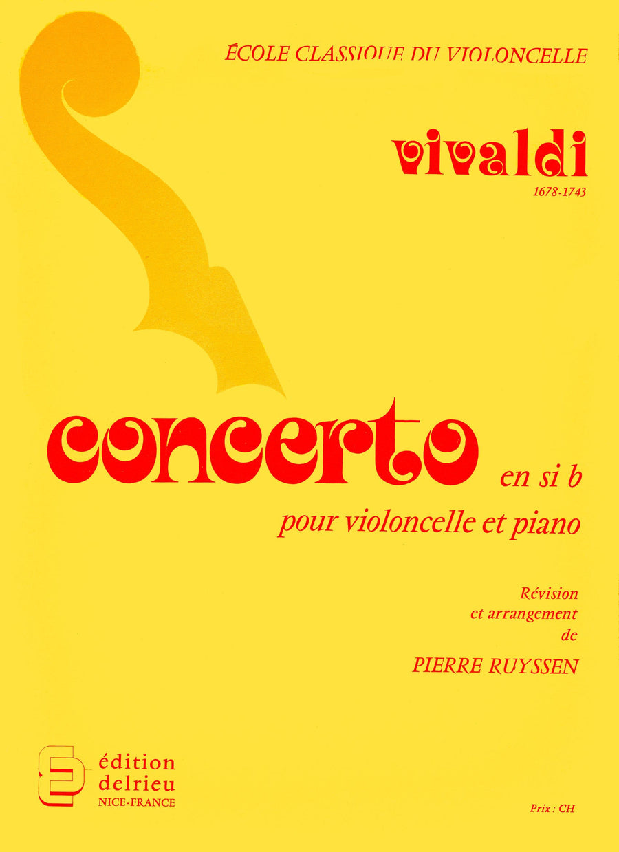 Concerto en Sib maj. La Notte - partition violoncelle, Antonio Vivaldi