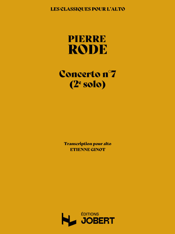 Concerto n°7 : solo n°2 - partition alto, Pierre Rode