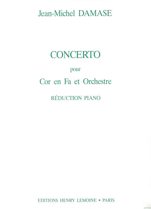 Concerto pour cor en Fa - partition cor, Jean-Michel Damase