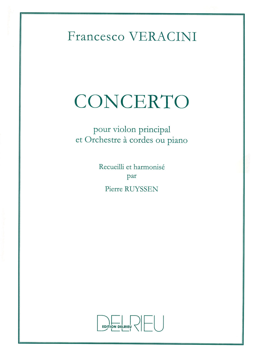 Concerto - partition violon, Francesco Maria Veracini