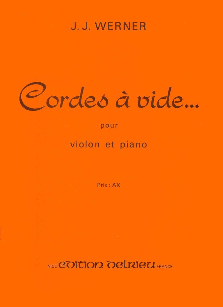 Cordes à vide - partition violon, Jean-Jacques Werner