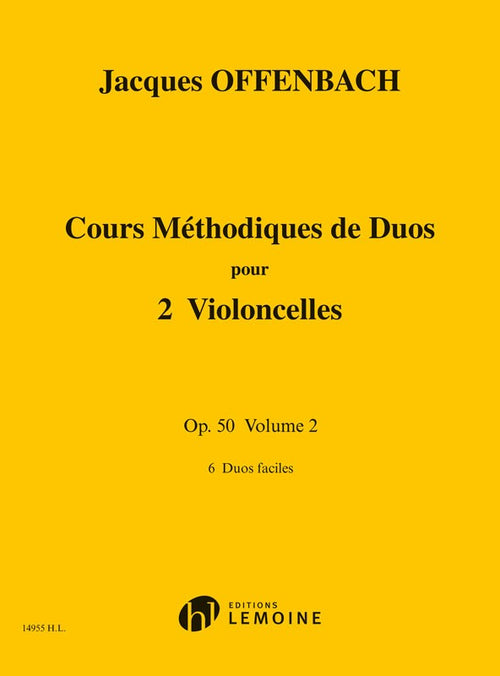 Cours méthodique de duos pour deux violoncelles Op.50 Vol.2 - méthode de violoncelle