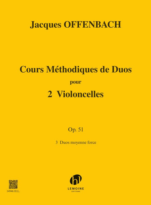 Cours méthodique de duos pour deux violoncelles Op.51 - méthode de violoncelle