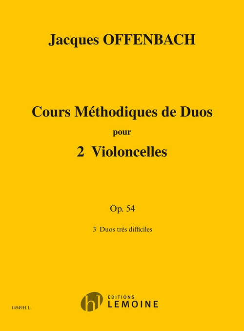 Cours méthodique de duos pour deux violoncelles Op.54 - méthode de violoncelle