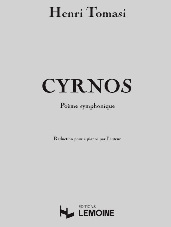 Cyrnos - partition piano, Henri Tomasi