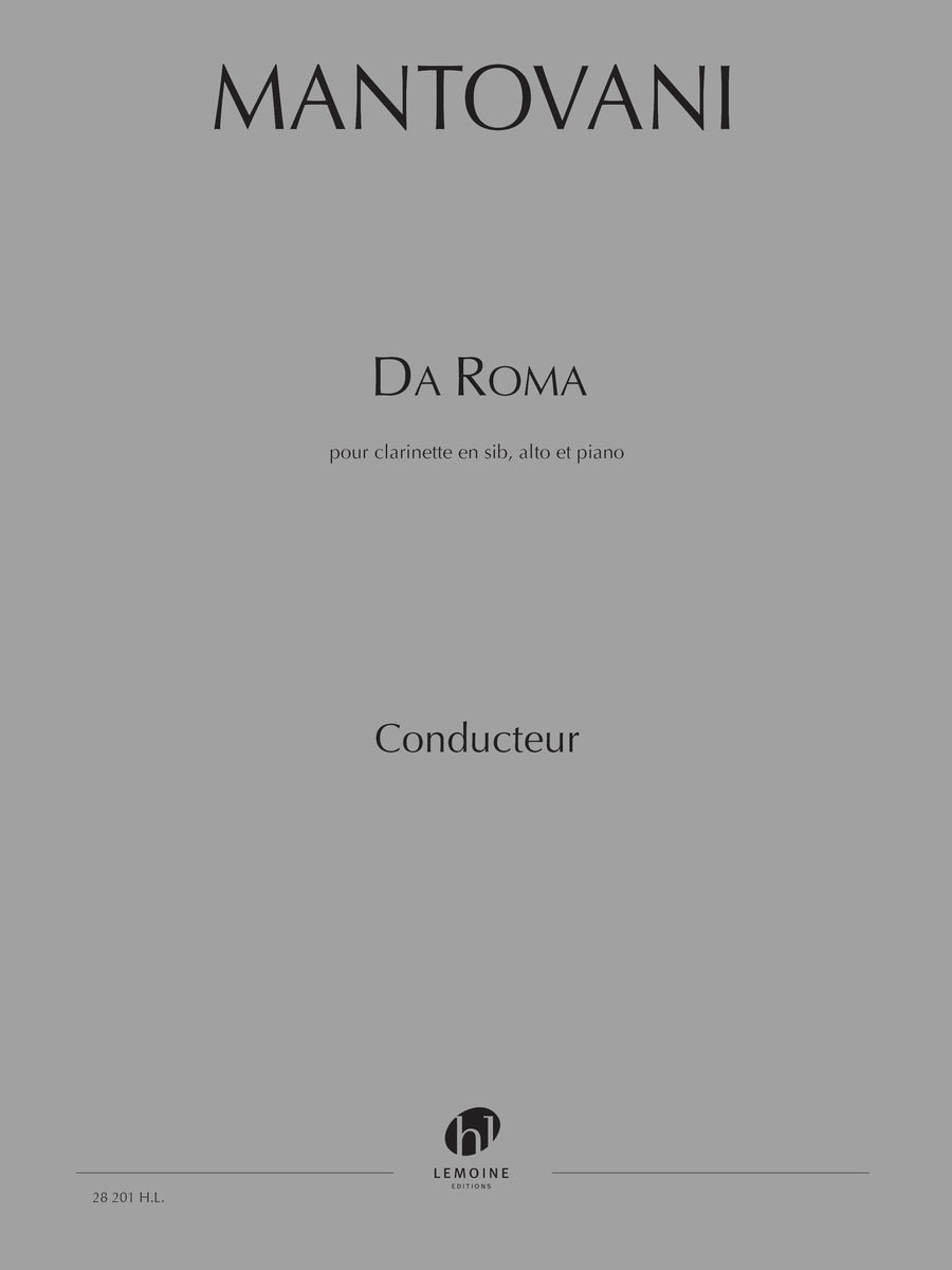 Da Roma - partition clarinette, Bruno Mantovani