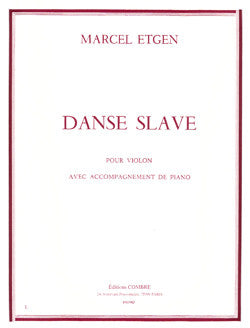 Danse slave - partition violon, Marcel Etgen