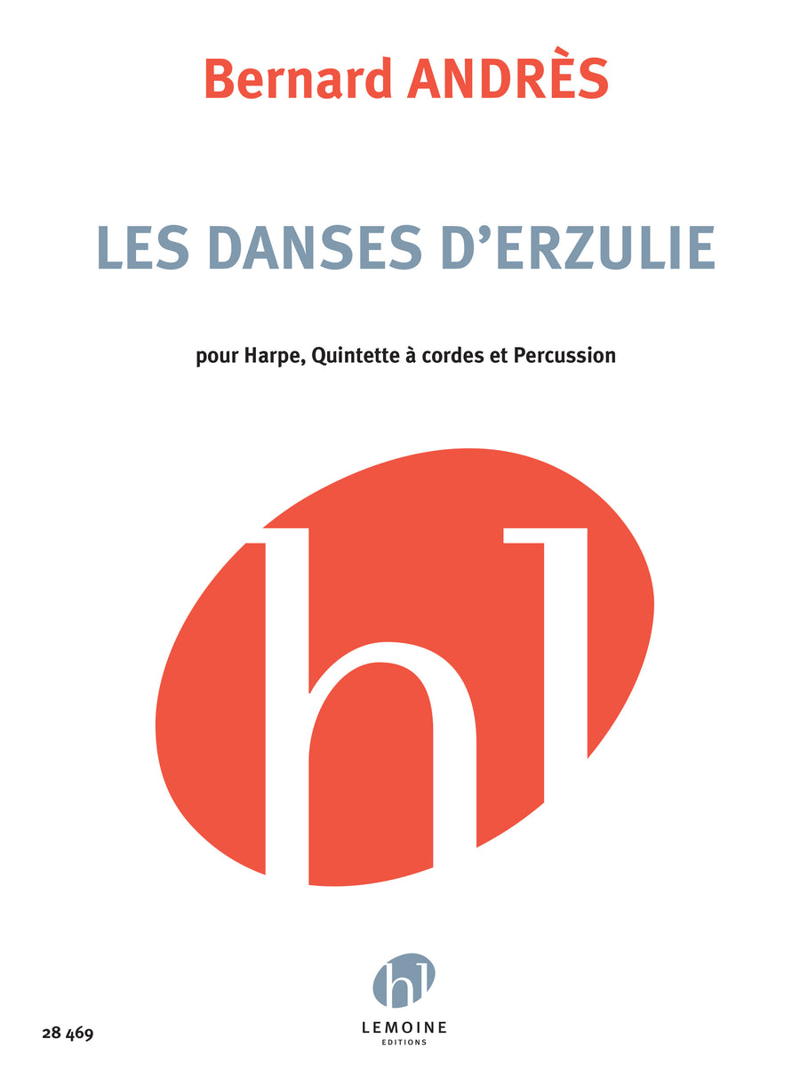 Danses d'Erzulie - partition harpe, Bernard Andres