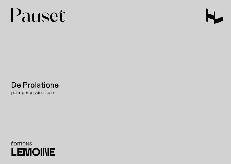 De Prolatione - partition percussions, Brice Pauset