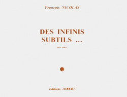 Des infinis subtils - partition piano, François Nicolas