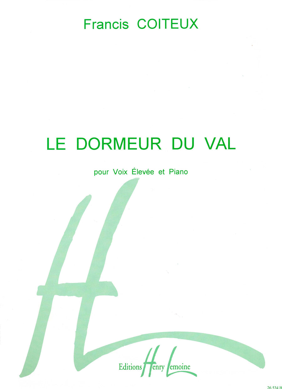 Dormeur du Val - partition chant, Francis Coiteux