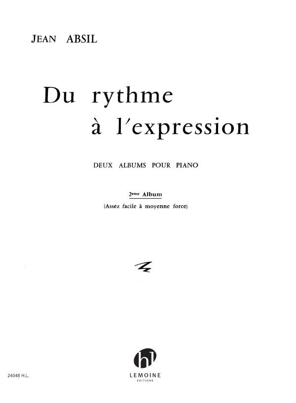 Du rythme à l'expression Vol.2 - partition piano, Jean Absil