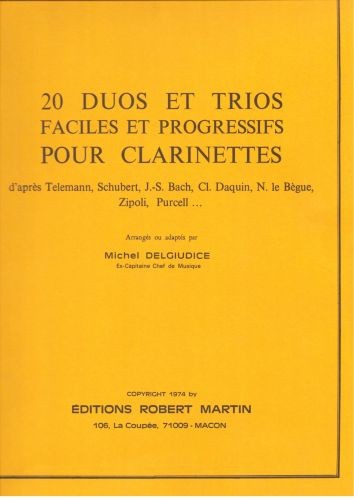 Duos et trios faciles et progressifs (20) - méthode de clarinette, Michel Delgiudice