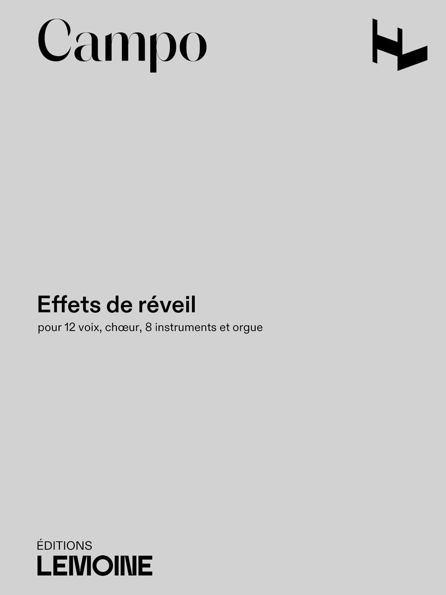 Effets de réveil - partition chant, Régis Campo