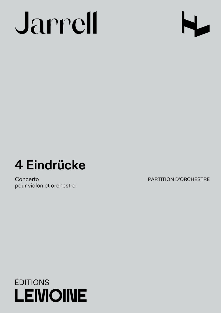 Eindrücke (4) - partition violon, Michael Jarrell