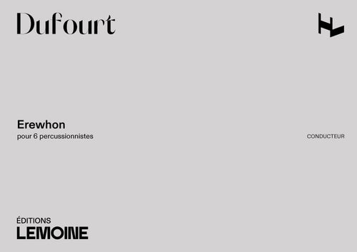 Erewhon I, II, III et IV - partition percussions, Hugues Dufourt