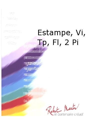 Estampe - partition violon, Thierry Pecou