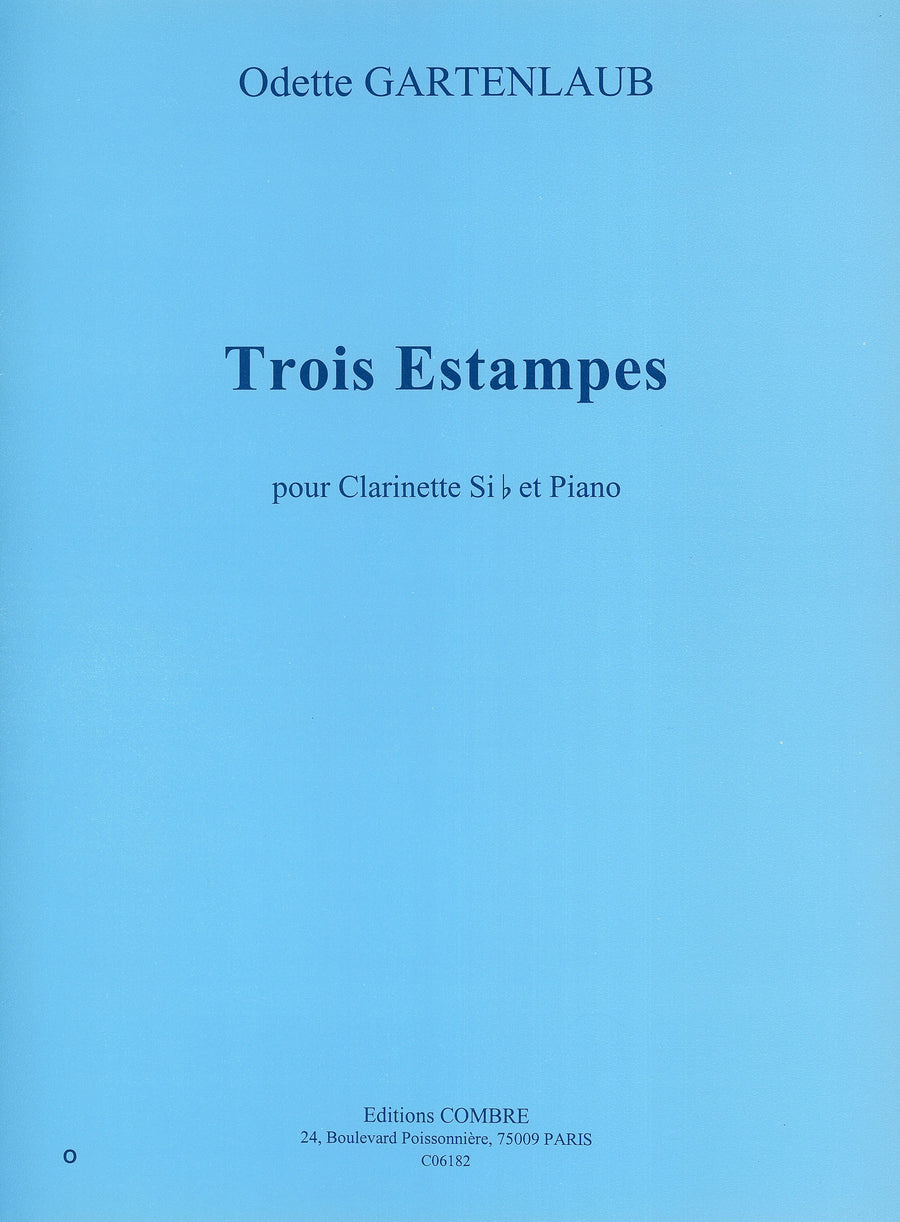 Estampes (3) - partition clarinette, Odette Gartenlaub