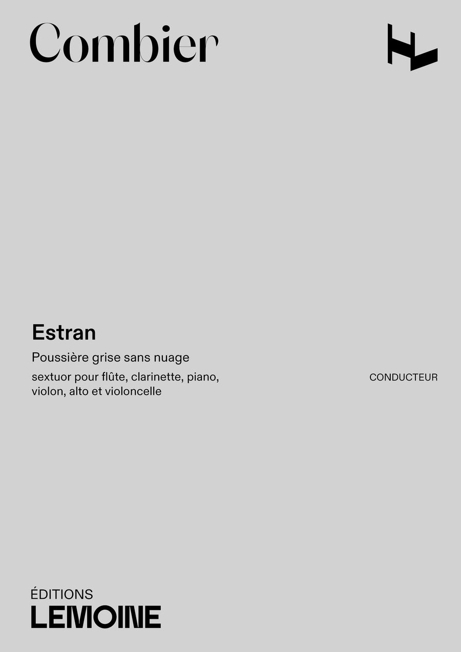 Estran, poussière grise sans nuage - partition flûte, Jérôme Combier