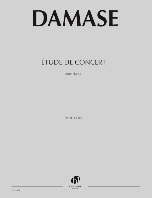 Etude de concert Op.14 - méthode d'harpe, Jean-Michel Damase