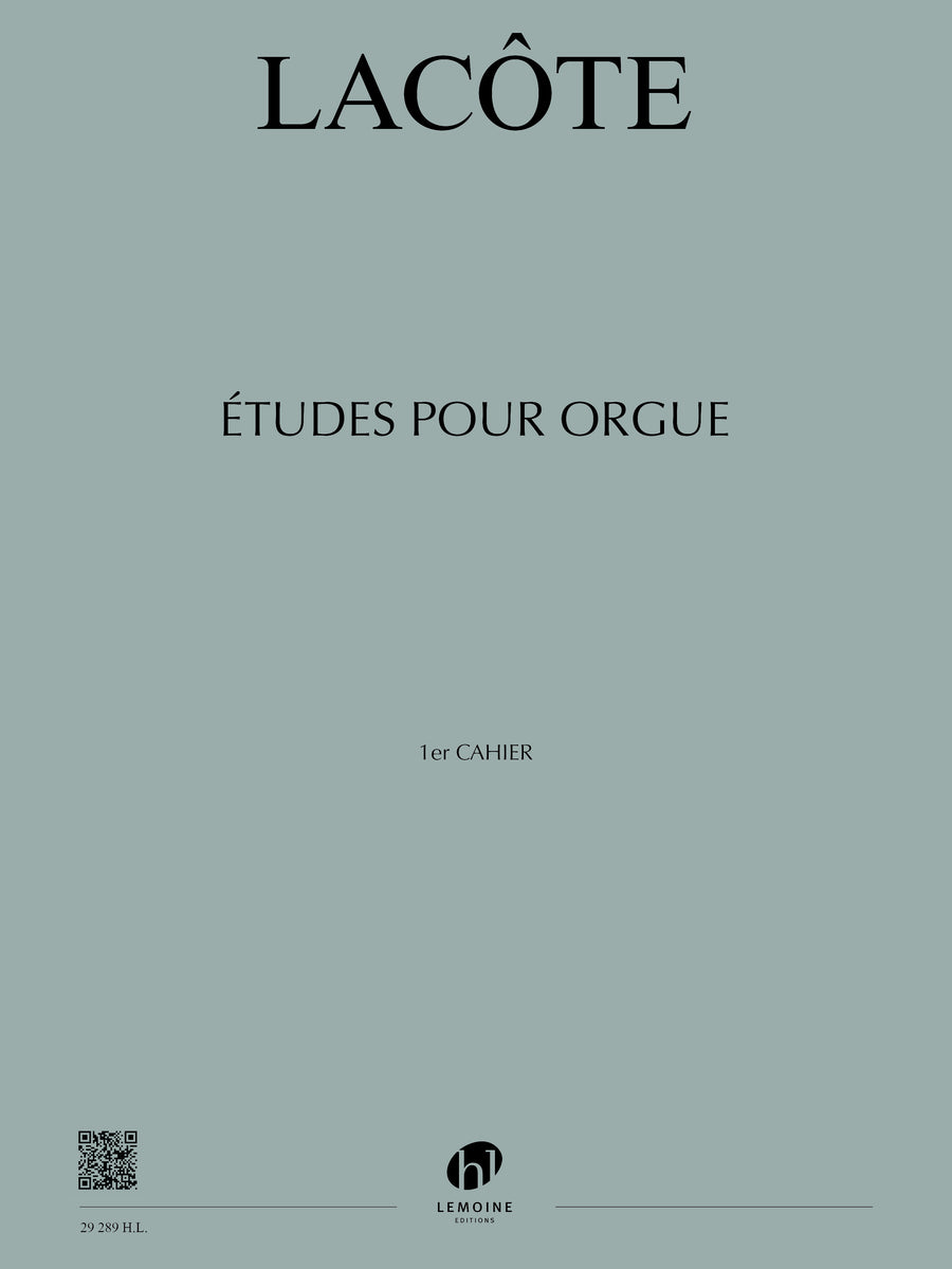 Etudes 1er Cahier - méthode d'orgue, Thomas Lacote