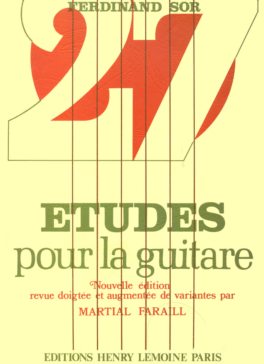 Etudes (27) - méthode de guitare, Fernando Sor