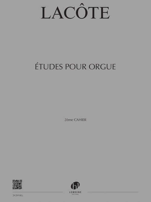 Etudes 2e Cahier - méthode d'orgue, Thomas Lacote
