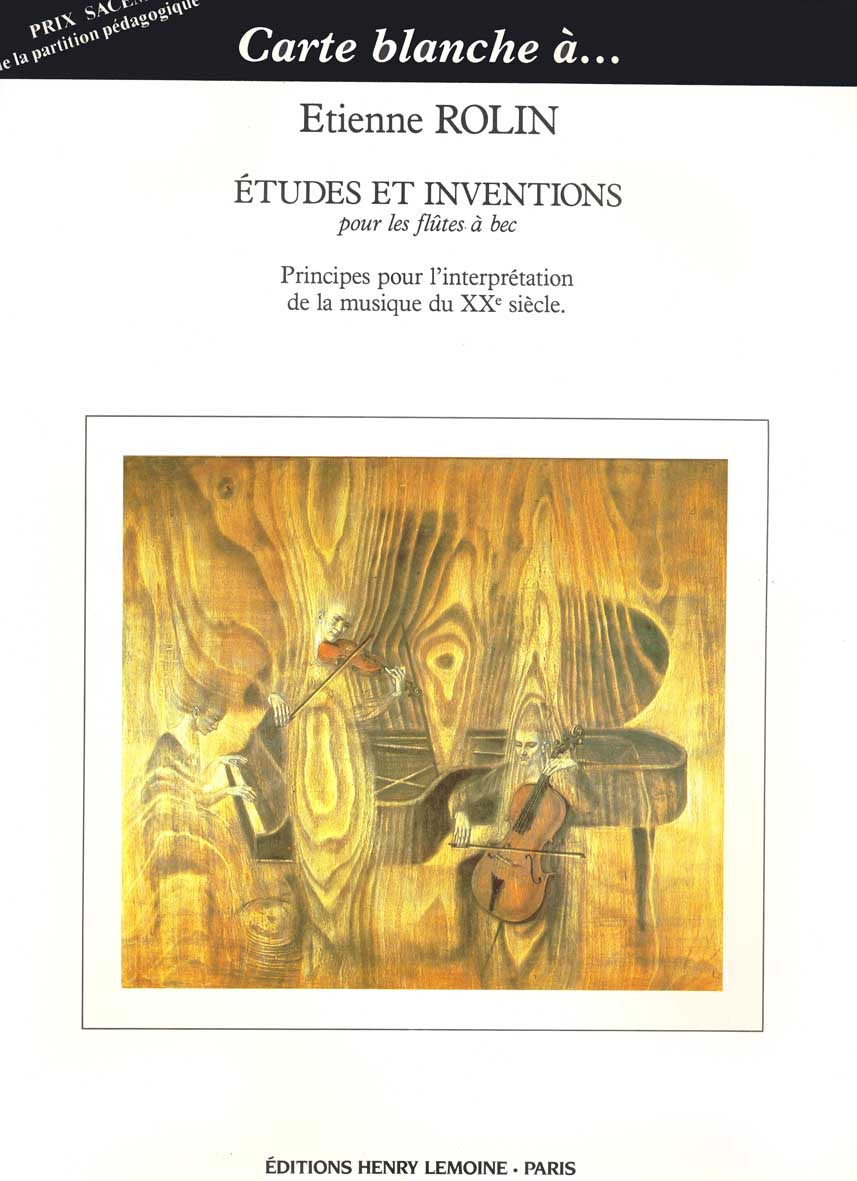 Etudes et inventions - méthode de flûte, Etienne Rolin