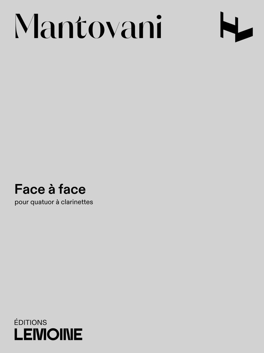 Face à face - partition clarinette, Bruno Mantovani