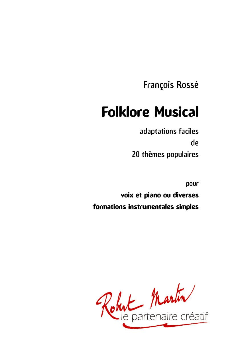 Folklore musical - formation musicale, François Rosse