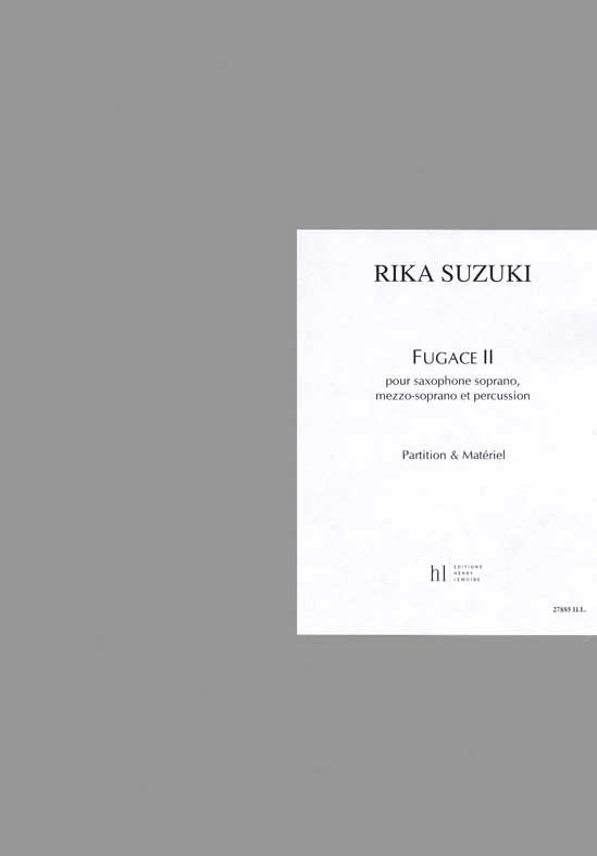 Fugace II - partition saxophone, Rika Suzuki