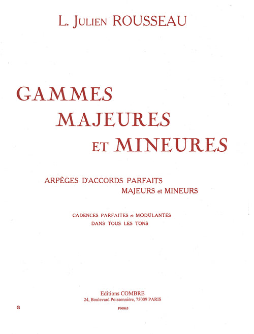 Gammes majeures et mineures - méthode de piano, L.J. Rousseau