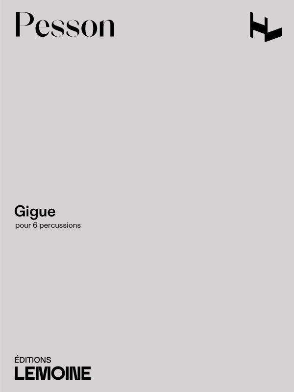 Gigue - partition percussions, Gérard Pesson