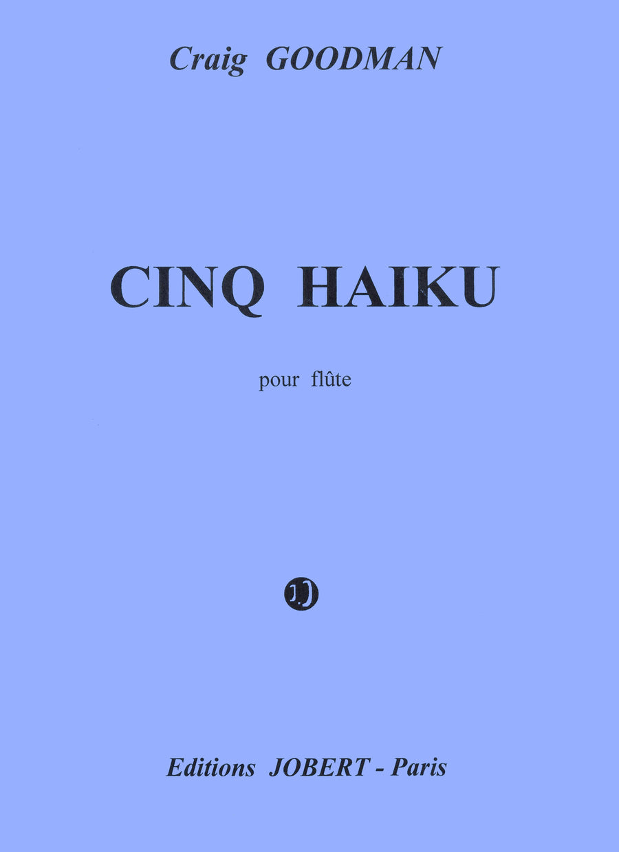 Haïku (5) - partition flûte, Craig Goodman