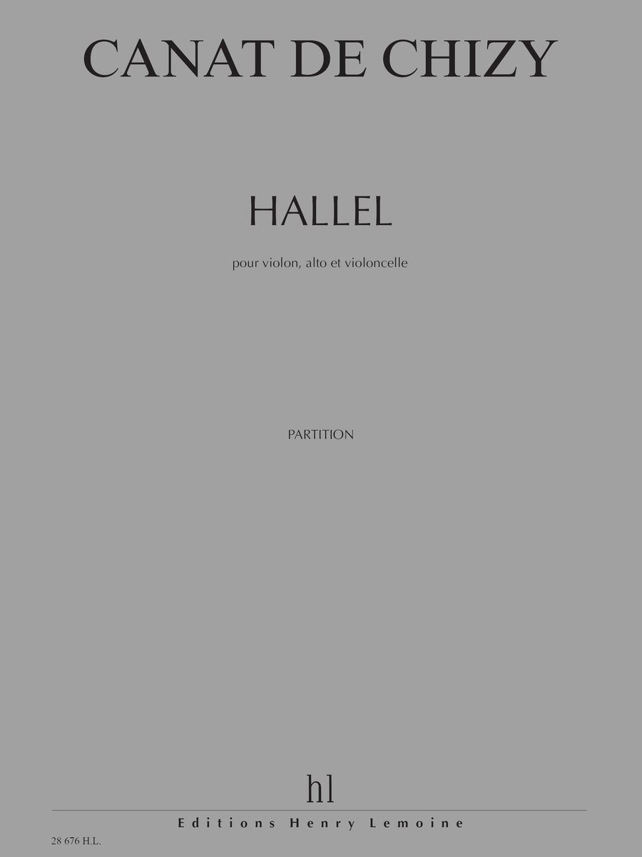 Hallel - partition cordes, Edith Canat de Chizy