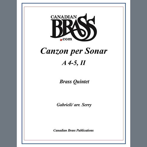 Canzon per Sonar A 4-5, II - Full Score