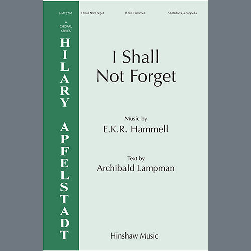 I Shall Not Forget