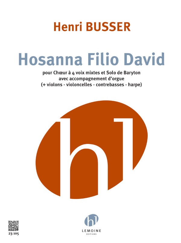 Hosanna Filio David - partition chant, Henri Busser