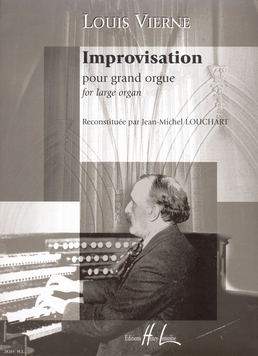 Improvisation pour grand orgue - partition orgue, Louis Vierne