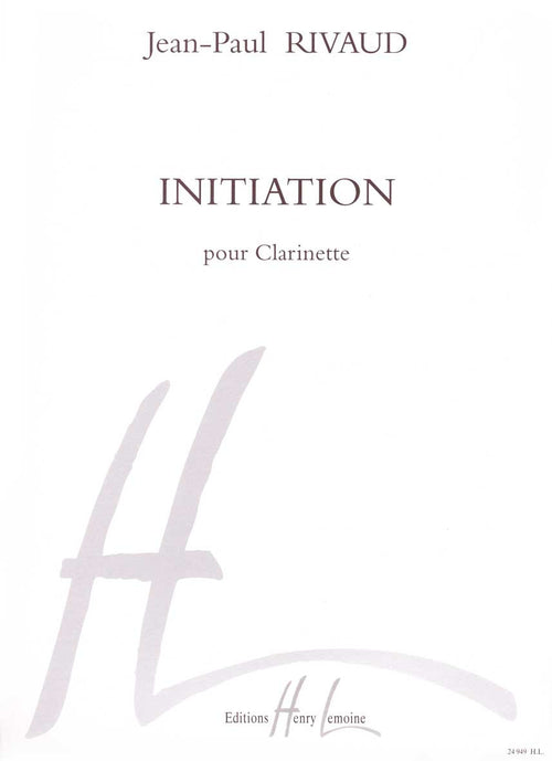 Initiation - méthode de clarinette, Jean-Paul Rivaud