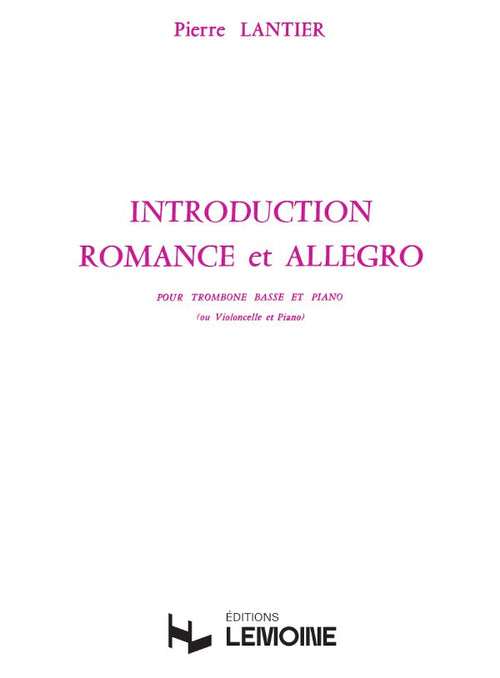Introduction, romance et allegro - partition trombone, Pierre Lantier