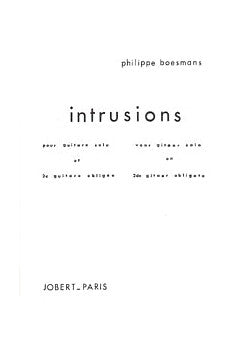 Intrusions - partition guitare, Philippe Boesmans