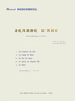 Jeanne d'Arc - partition ensemble, Manuel Rosenthal