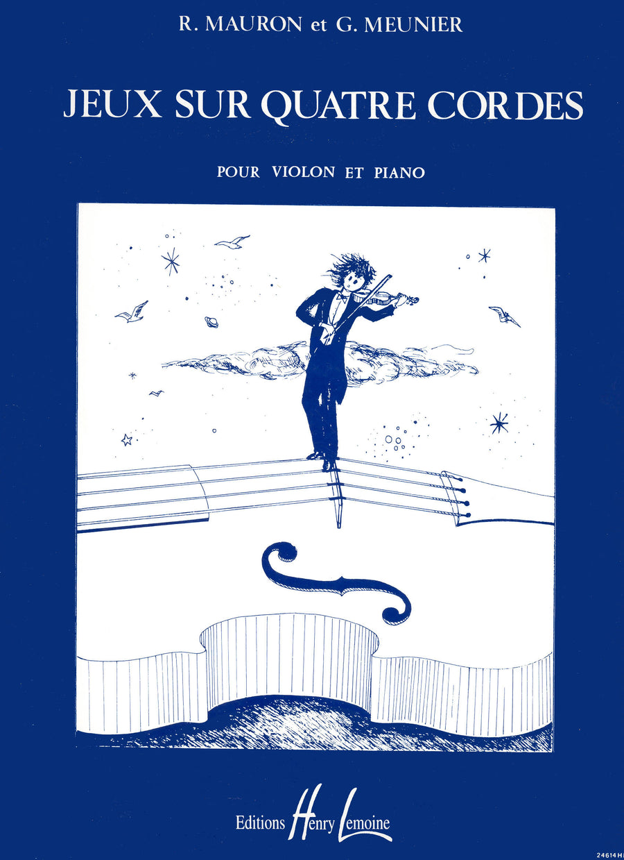 Jeux sur 4 cordes - partition violon, Roger Mauron
