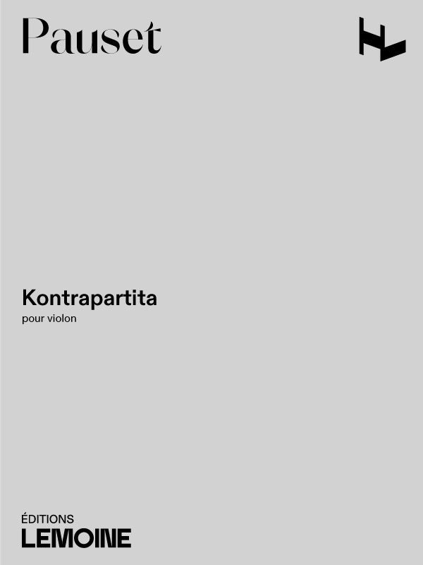 Kontrapartita - partition violon, Brice Pauset
