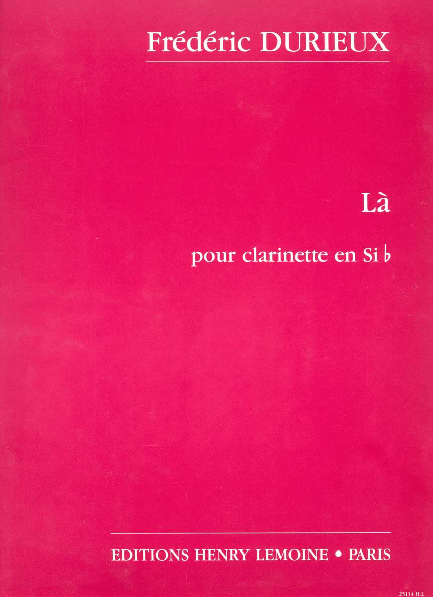 Là - partition clarinette, Frédéric Durieux