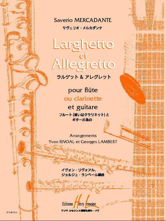Larghetto et Allegretto - partition flûte, Severio Mercadante