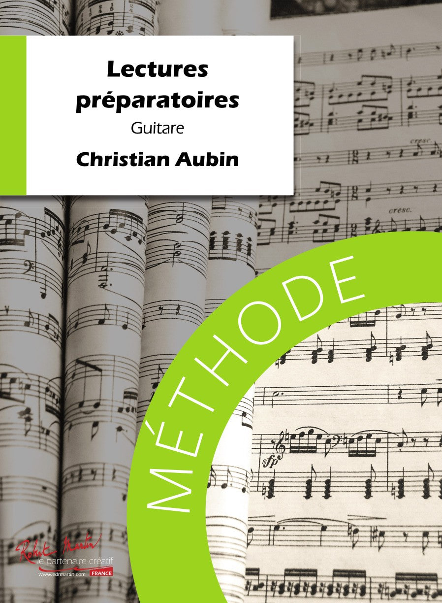 Lectures préparatoires - partition guitare, Christian Aubin