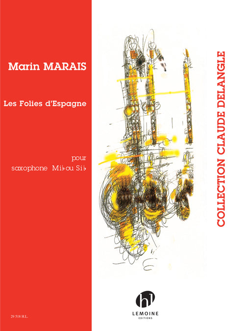 Les Folies d'Espagne - partition saxophone, Marin Marais
