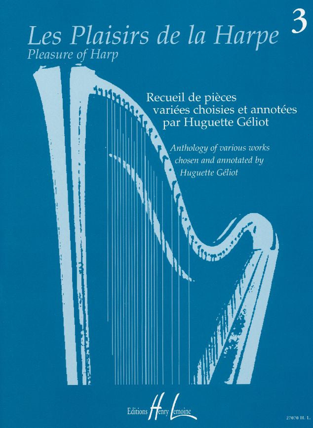 Les Plaisirs de la harpe Vol.3 - partition harpe, Huguette Geliot
